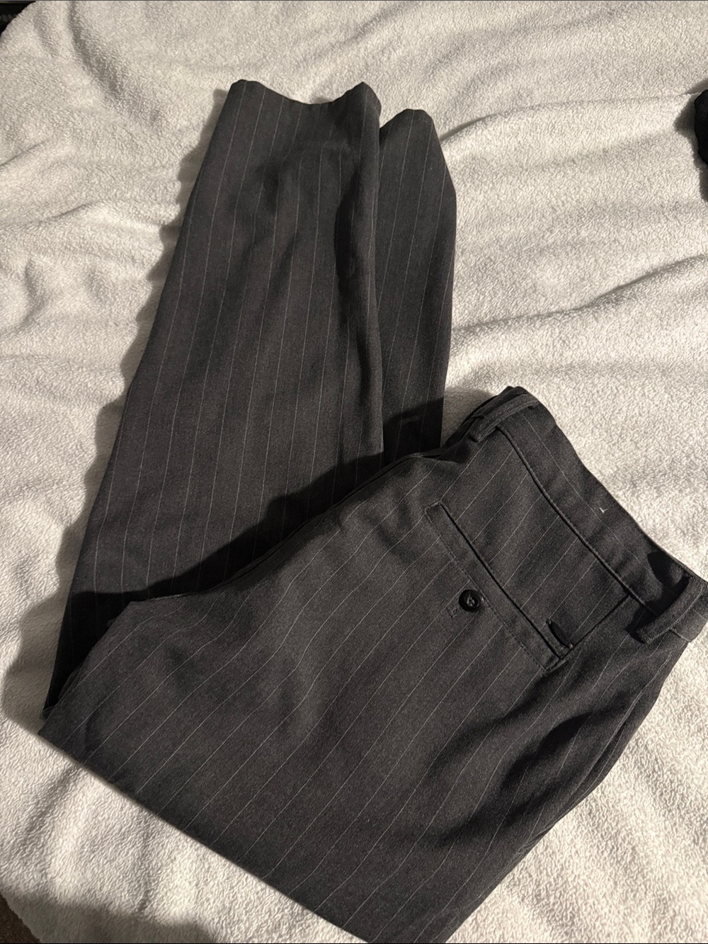 Zara Men's Charcoal Pinstripe Dress Pants